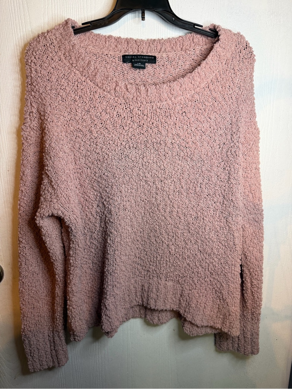 Sanctuary Dusty Pink Textured Crewneck Sweater